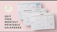 2017 Yearly Calendar Printables by Emmastudies