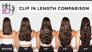 Clip In Hair Extensions Length Guide | HHEO