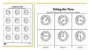 Quarter Past and Quarter to Times Worksheet