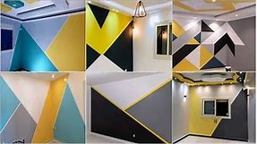 100 Geometric Wall Painting Designs Ideas 2024 | Geometric Accent Wall Paint | Wall Painting Design2