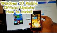 Updating Lumia 730 to official Windows 10 mobile