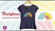 Create a rainbow t shirt design Inkscape tutorial