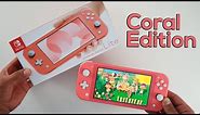 NEW Coral Edition Nintendo Switch Lite - Unboxing and Review