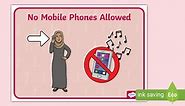 No Mobile Phones Display Poster