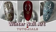 EASY DIY Winter Nail Art Design Tutorial for Winter and Christmas! | WINTER NAILS | CHRISTMAS NAILS