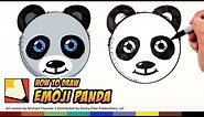 How to Draw a Cute Panda Emoji for Beginners Step by Step - Draw a Panda Bear Face | BP