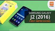 Samsung Galaxy J2 (2016): Unboxing and First Look | Hands on | Price