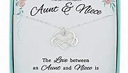 Infinity Heart Necklace, Stylish Sterling Silver Necklace, Handmade Necklaces on 18-Inch .925 Sterling Silver Chain for Women, Aunt and Niece Gift Items for Women