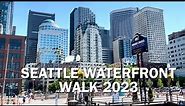 🇺🇸 Seattle: Waterfront Walk Downtown 2023 | Beautiful Seattle Skyline | Walking Seattle Waterfront