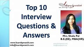 Top 10 Interview Questions and Answers (English)