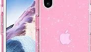 SPESTHOR Case for iPhone Xs Max, Glitter Sparkle Bling Shockproof Protective Phone Cases for Women Girls, 6.5 Inch, Glitter Pink