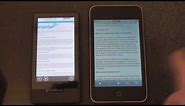 Browser Wars: Zune HD v. iPod Touch