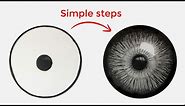 How to draw a realistic eye pupil, realistic eye drawing simple steps, VV today - Art # 5