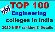 Top 100 engineering colleges in India- 2020 NIRF ranking and details | career connections