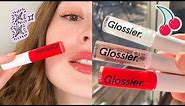 NEW SHADES of Glossier Lip Gloss! REVIEW + SWATCHES 🍒