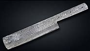 Nakiri Knife Chef Knife Hand Forged Damascus Steel Blank Blade Santoku Knife ,Knife Making Supply