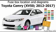 Fuse box location and diagrams: Toyota Camry (XV50; 2012-2017)