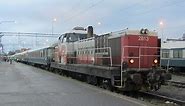 Finland: VR Class Dr16 locomotive at Oulu station on a Kolari to Helsinki night train service