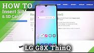 How to Insert SIM and SD Card to LG G8X ThinQ – Set Up Micro SD and Nano SIM Card