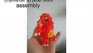 3D perler beads Pokemon Charmander tutorial assembly Hama Beads Pyssla
