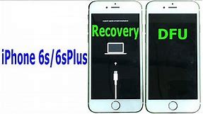 How to enter RECOVERY mode and DFU mode iPhone 6s/6s Plus