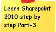 Sharepoint 2010 (Tutorial 2 Part 2) :- Create a simple web portal using sharepoint 2010 end to end