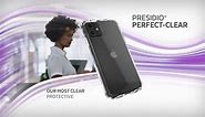 Speck Products Presidio Perfect-Clear with Grip Case, Compatible with iPhone Xs Max, Clear/Clear (136476-5085)
