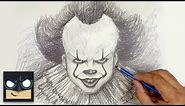 How To Draw Pennywise | YouTube Studio Sketch Tutorial