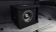 Skar Audio 700 Watt SDR-1X8D2 Single 8-inch Loaded Subwoofer Enclosure Demo!!