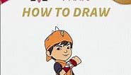 How to Draw Boboiboy: Step-by-Step Tutorial | Cara Menggambar Boboiboy Viral dan Mudah | Keren