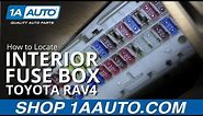 How to Locate Interior Fuse Box 05-16 Toyota RAV4