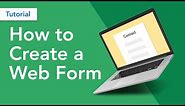 How to Create a Web Form | Web Forms 101
