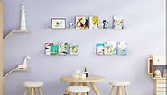 upsimples Clear Acrylic Shelves for Wall Storage, 15" Acrylic Floating Shelves Wall Mounted, Kids Bookshelf, Display Ledge Wall Shelves for Bedroom, Living Room, Bathroom, Kitchen, Set of 8