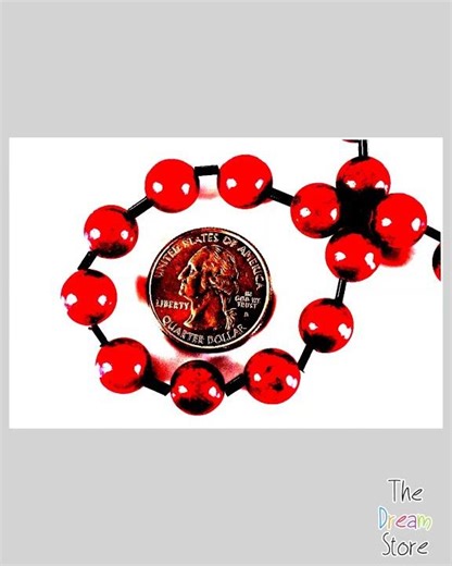 18" Natural Crimson Red Dolomite Beaded Necklace