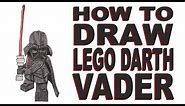 How to draw Lego Darth Vader