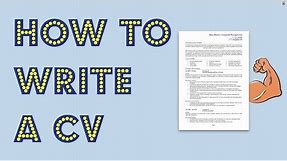 How to write a CV [Get noticed by employers]