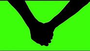 Couple Holding Hands - Green Screen - Chroma Key - No Copyright