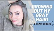 Growing Out Gray Hair - 1 Year Update + My Tips
