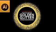 How to Create Vector Golden Glitter Circle Background in Adobe Illustrator