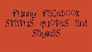 Funny Facebook Status Quotes, Sayings, Insults and Comebacks