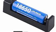 18650 Battery Charger, Suitable for 3.7v Lithium Batteries 20700 10440 14500 18500 16340 17500 18650, USB Single Slot Rechargeable Li-ion Battery Charger (Battery not Included)