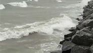 Huge waves rock Lake Michigan beaches in Kenosha