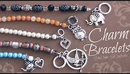 DIY Beaded Charm Bracelet with wire, crimp beads, & clasps ♥ | SoCraftastic
