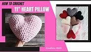 How to Crochet a Heart Pillow - 11"