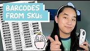 [How To] make Scannable Barcodes from SKUs with Square || EmiiCreations