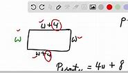 SOLVED: The length of a rectangle is 4 inches longer than its width. If the perimeter of the rectangle is 76 inches, find the length.