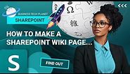 How to make SharePoint Wiki pages (easy!)