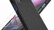 BNIUT for Motorola Moto G-Stylus 2022 Case: Dual Layer Protective Heavy Duty Cell Phone Cover Shockproof Rugged with Non Slip Textured Back - Military Protection Bumper Tough (Black Matte)