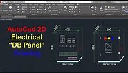 Electrical Panel Board Drawing DB AutoCad 2D || Electrical Engineering Drawing