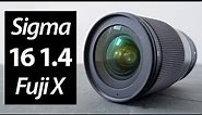 Sigma 16mm f1.4 REVIEW for Fujifilm X vs XF 16 1.4